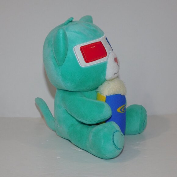 Cineplex Big Screen Buddies 7" Plush Blue Cat 3D Glasses Popcorn stuffed Toy - Picture 8 of 8